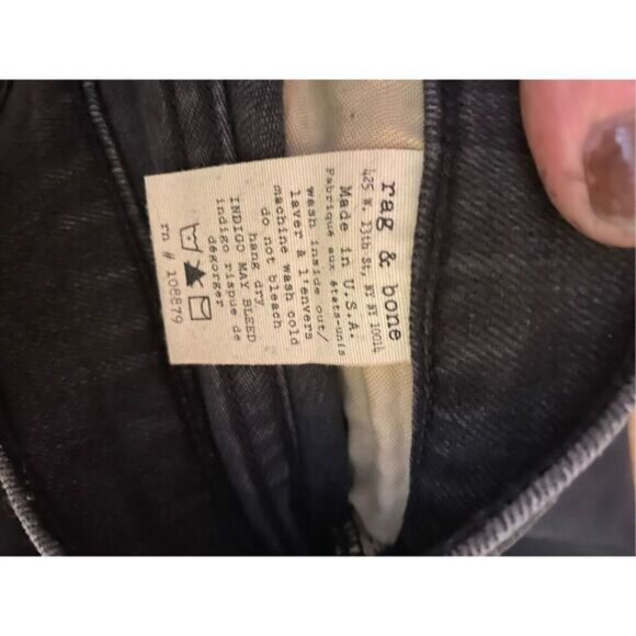 Rag  Bone Womens Denim Stretchable Skinny Jeans Black Size 27 - Picture 5 of 5